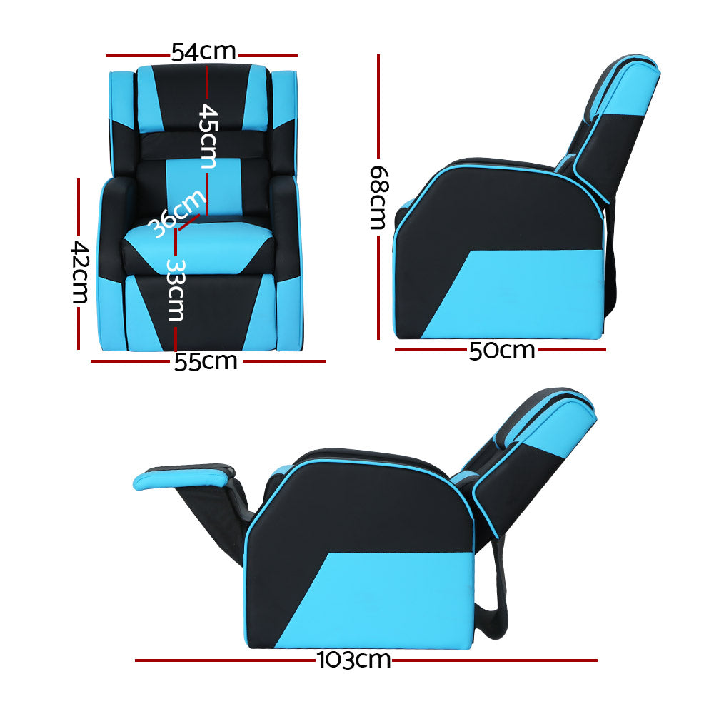 NNEDSZ Kids Recliner Chair PU Leather Gaming Sofa Lounge Couch Children Armchair