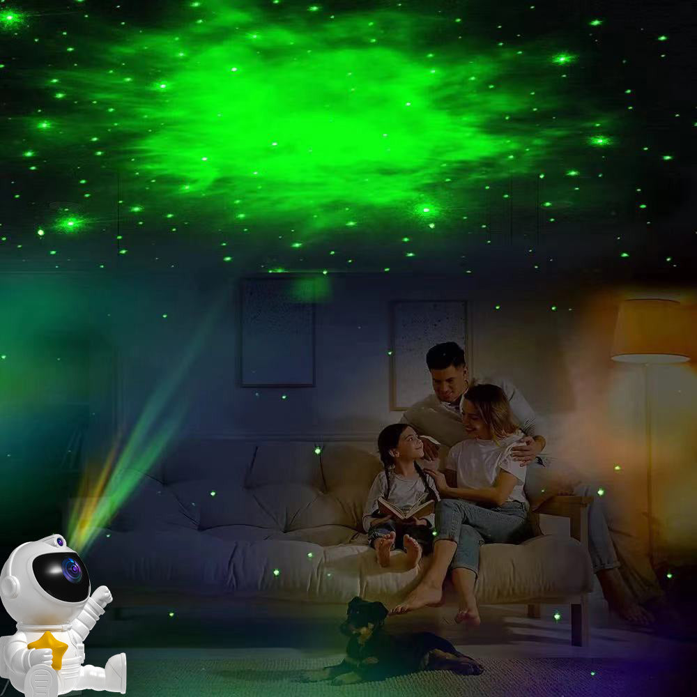 NNEDSZ Astronaut Galaxy Projector Night Light with Remote Control(Pentagram)-1