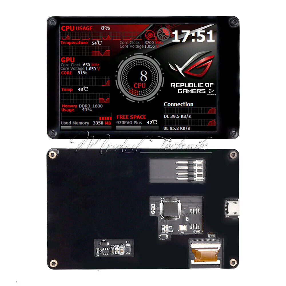 3.5"  IPS USB Secondary Display Screen AIDA64 Mini Monitor 360° For Pi ITX PC