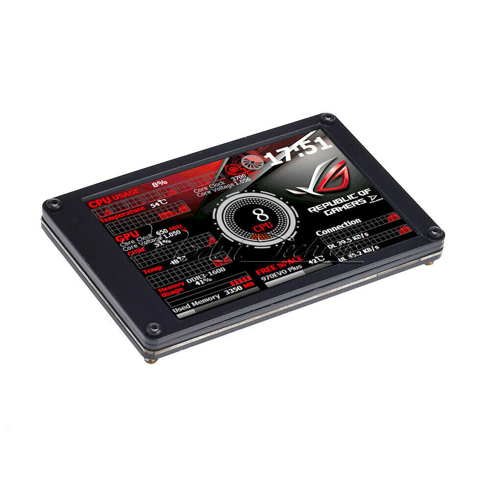 3.5"  IPS USB Secondary Display Screen AIDA64 Mini Monitor 360° For Pi ITX PC