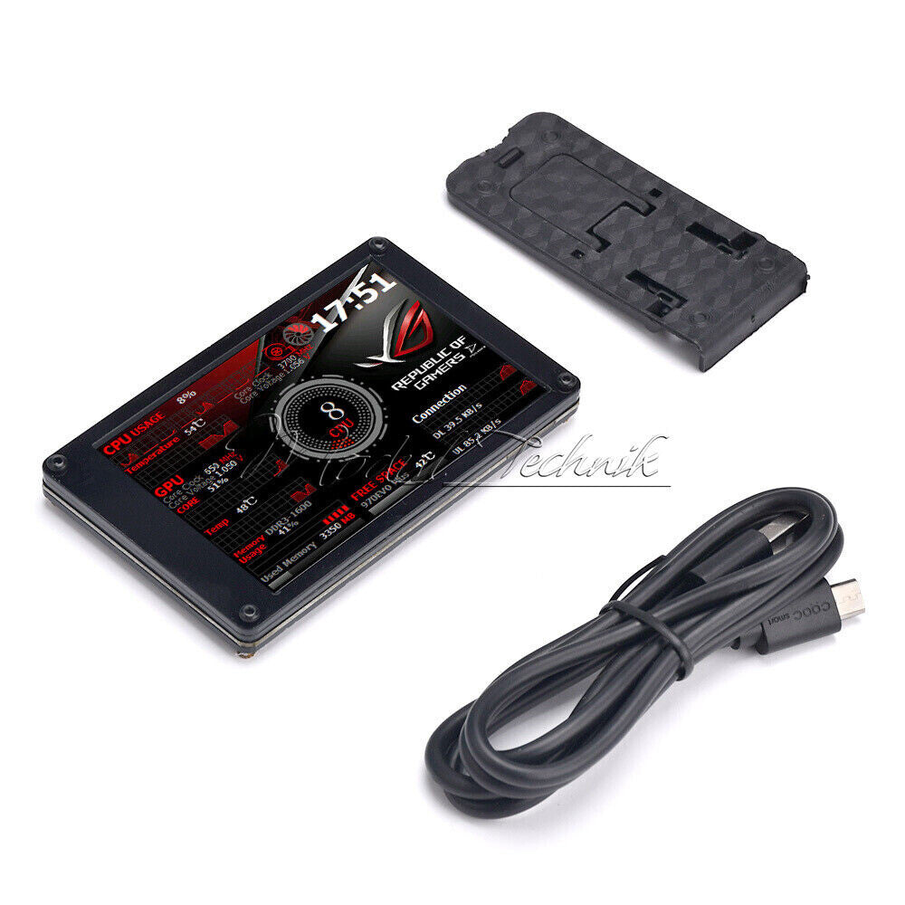 3.5"  IPS USB Secondary Display Screen AIDA64 Mini Monitor 360° For Pi ITX PC
