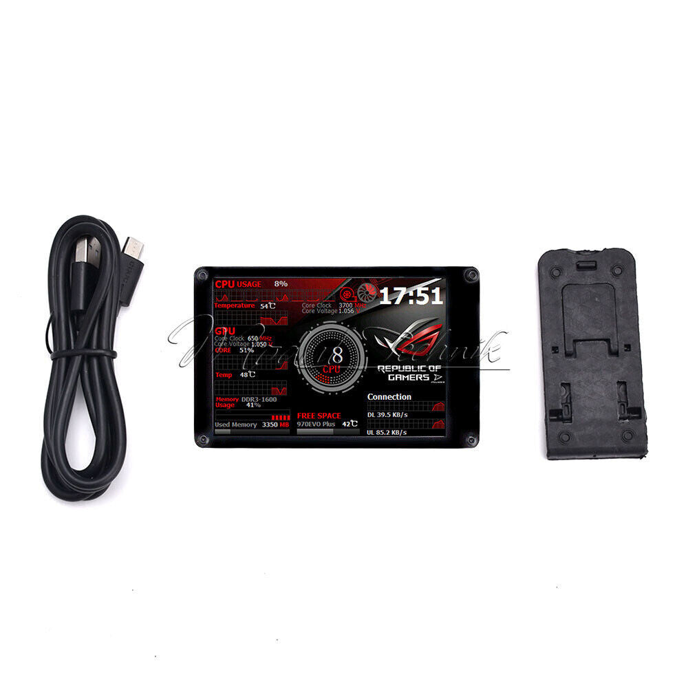 3.5"  IPS USB Secondary Display Screen AIDA64 Mini Monitor 360° For Pi ITX PC
