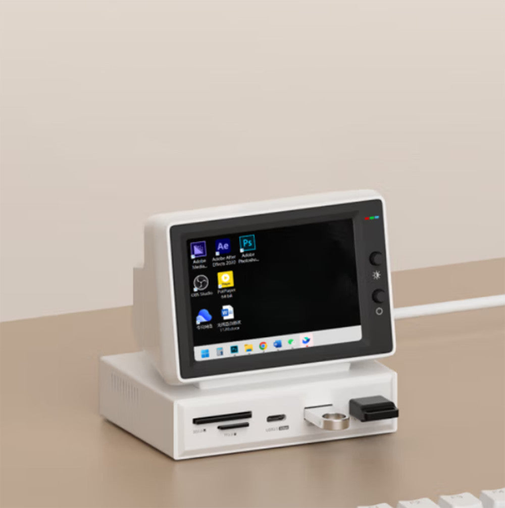 Hagibis Mini Monitor USB-C Docking Station 3.5'' IPS Screen For Windows