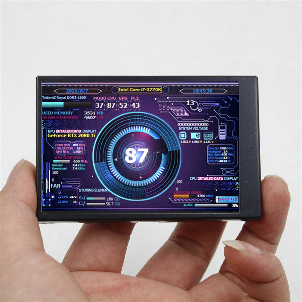 3.5 Inch IPS USB Secondary Display Screen AIDA64 Mini Monitor 360° For Pi ITX PC