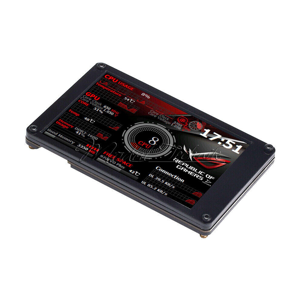 3.5"  IPS USB Secondary Display Screen AIDA64 Mini Monitor 360° For Pi ITX PC